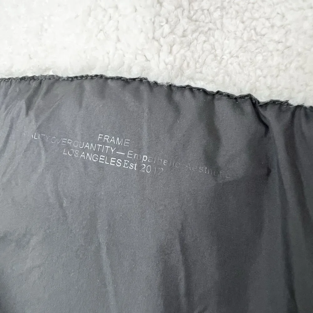 Frame Sherpa & Tech Taffeta Anorak Coat Jacket Black & White Women’s XL NWT